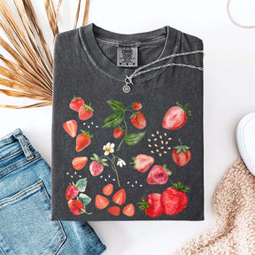 Summer Strawberry Botanical Garden T-Shirt
