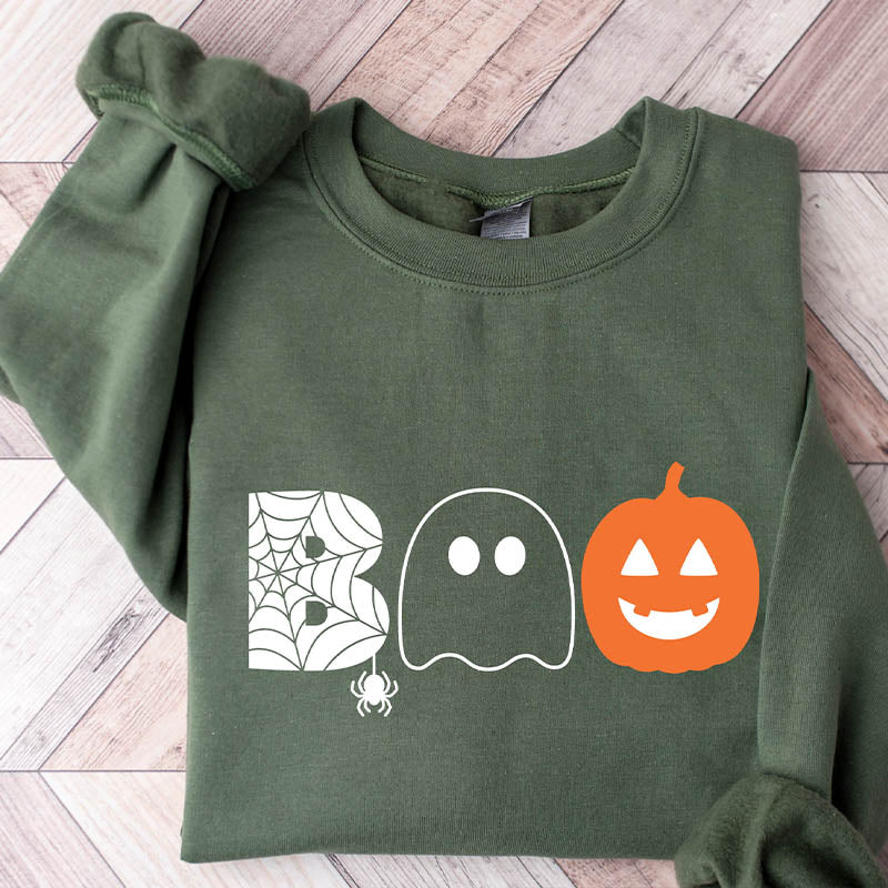 Halloween Boo Pumpkin Sweatshirt