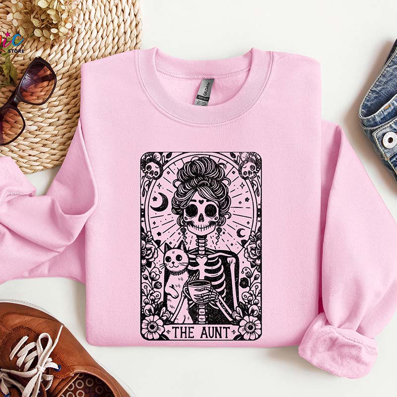 The Aunt Tarot Card Skeleton Sweatshirt