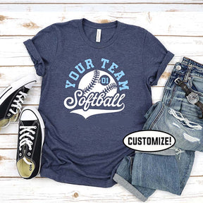 Custom Softball Mom T-Shirt