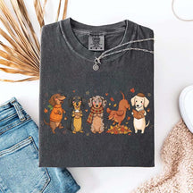 Dachshund Fall Cozy Season Pumpkin T-Shirt