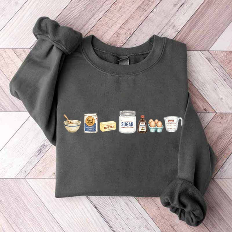 Baking Icons Flour Mixer Rolling Pin Sweatshirt