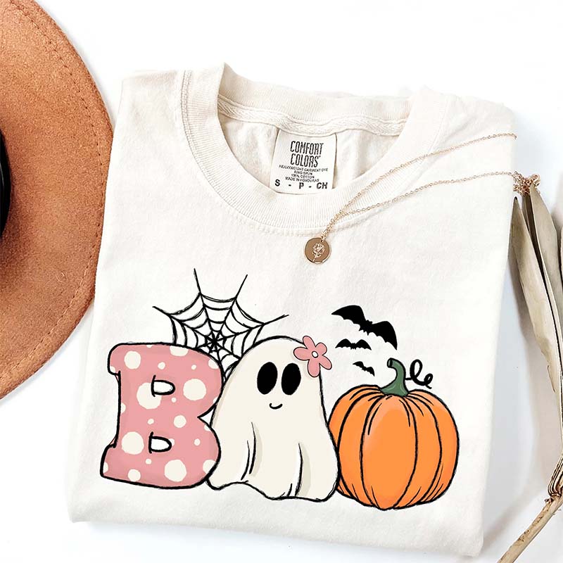 Boo Comfort Colors Pumpkin T-Shirt