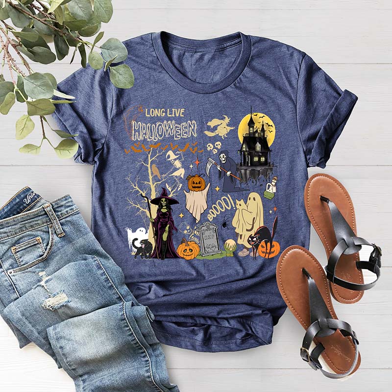 Retro Halloween Spooky Season Pumpkin T-Shirt