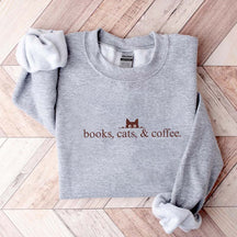 Books Cats & Coffee Sweatshirt