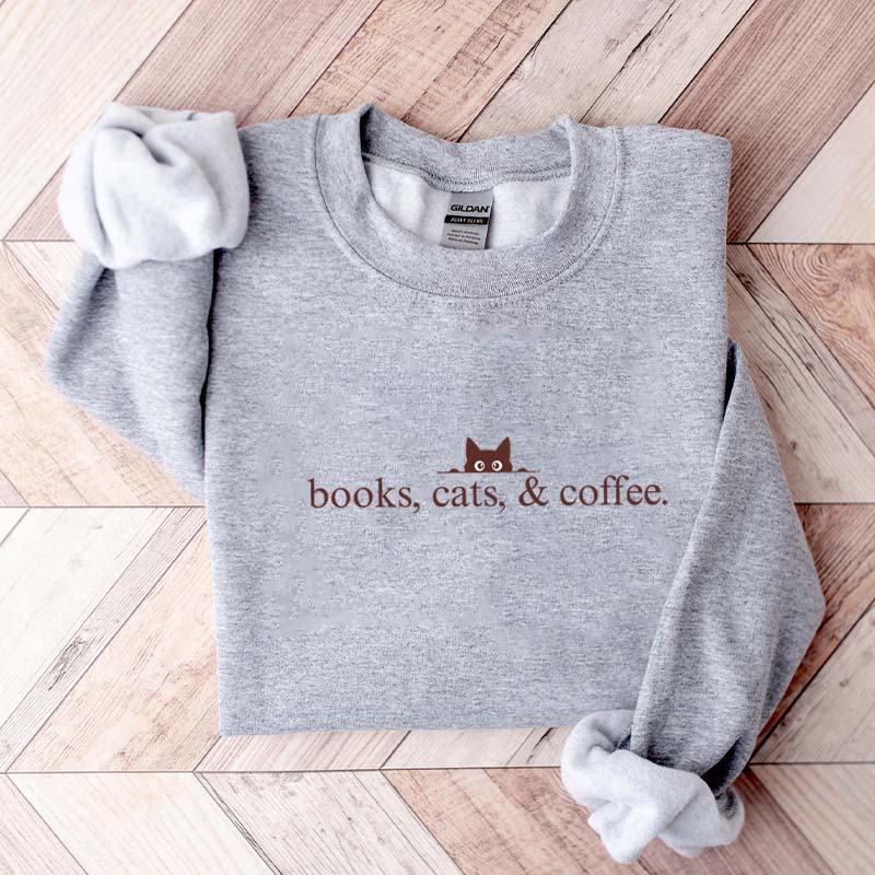 Books Cats & Coffee Sweatshirt