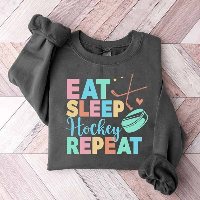 Eat Sleep Hockey Repeat Cute Sweatshirt