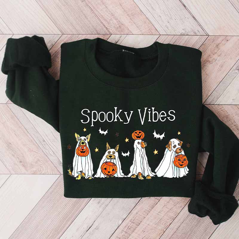 Happy Halloween Ghost Dog Sweatshirt