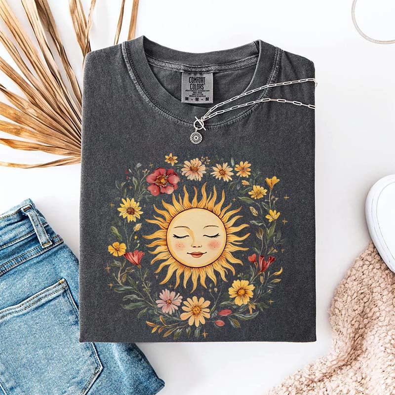 Retro Sunflower Summer Vibes T-Shirt