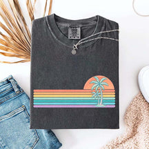 Retro Sun Summer Stripes T-Shirt