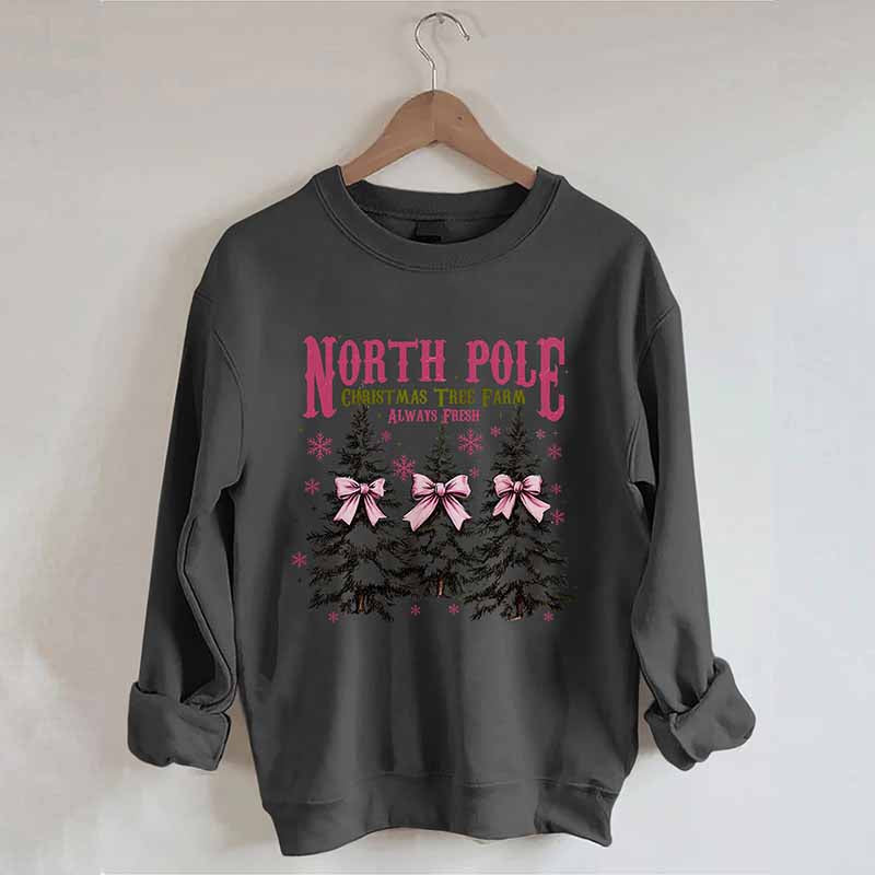 North Pole Pink Christmas Sweatshirt