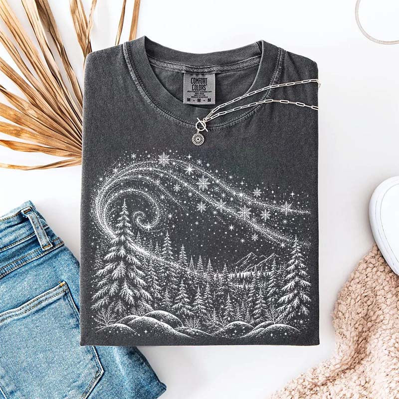 Vintage Winter Forest Comfort Colors T-Shirt