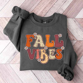 Fall Vibes Flowers Cute Sweatshirt