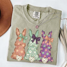 Easter Bunnies Hand-Painted T-Shirt