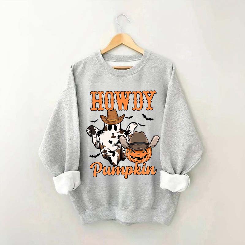 Retro Halloween Howdy Pumpkin Sweatshirt