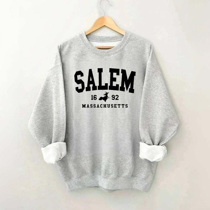 Salem Massachusetts Preppy Varsity Halloween Sweatshirt