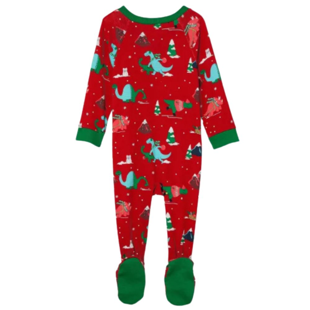 Family Matching Pattern Print Top & Plaid Pants Pajamas Sets