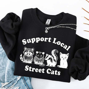 Support Local Street Cats Sweatshirt