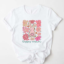 Happy Easter Bunny Floral T-Shirt