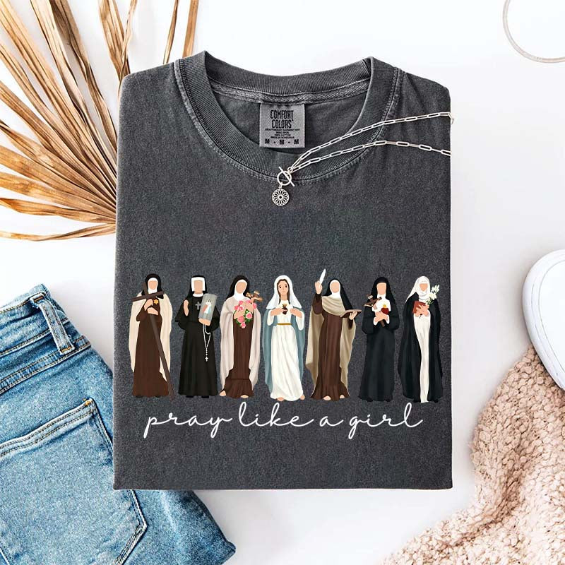 Custom Comfort Colors Catholic Saint T-Shirt