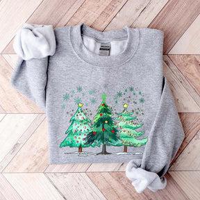 Christmas Tree Snow Winter Sweatshirt