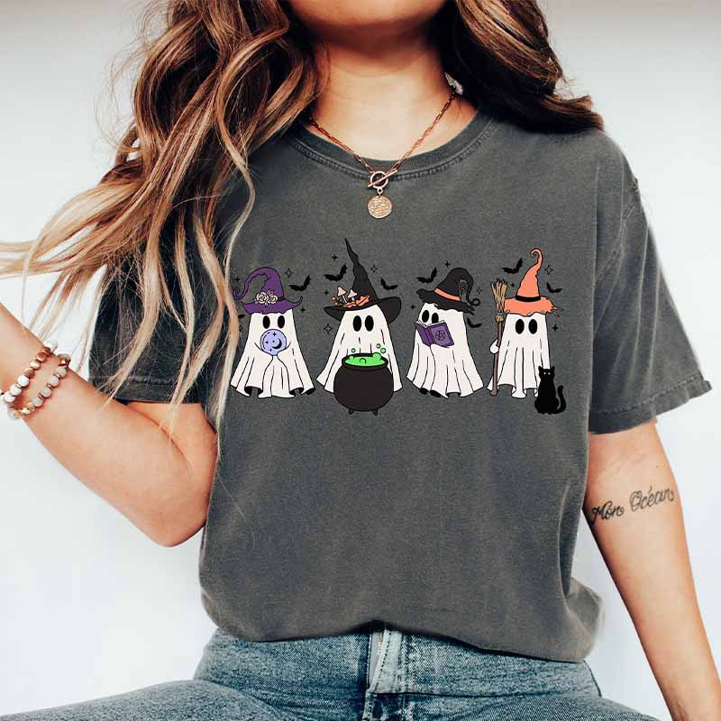 Womens Halloween Party Ghost T-Shirt