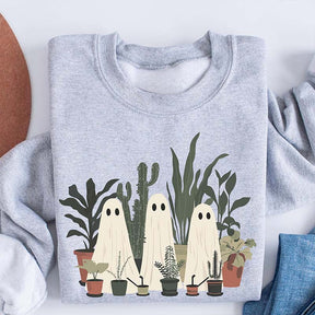 Crazy Ghost Plant Halloween Sweatshirt