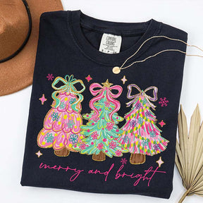 Pink Christmas Tree Cute Holiday T-Shirt