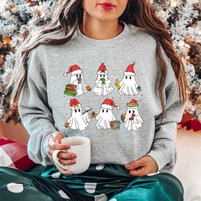 Christmas Ghost Book Lover Sweatshirt