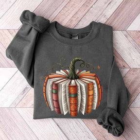 Fall Book Pumpkin Halloween Sweatshirt