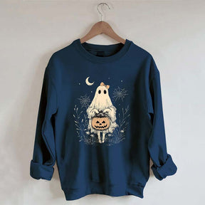 Halloween Lace Ghost Moon Sweatshirt