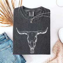 Comfort Colors Boho Cow Skull T-Shirt