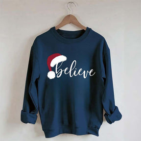 Letter Print Christmas Sweatshirt