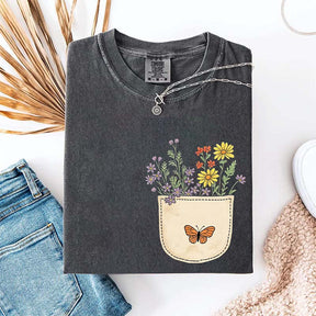 Wild Flowers Pocket Comfort Color T-Shirt