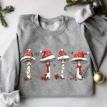 Christmas Mushroom Hippie Holiday Sweatshirt