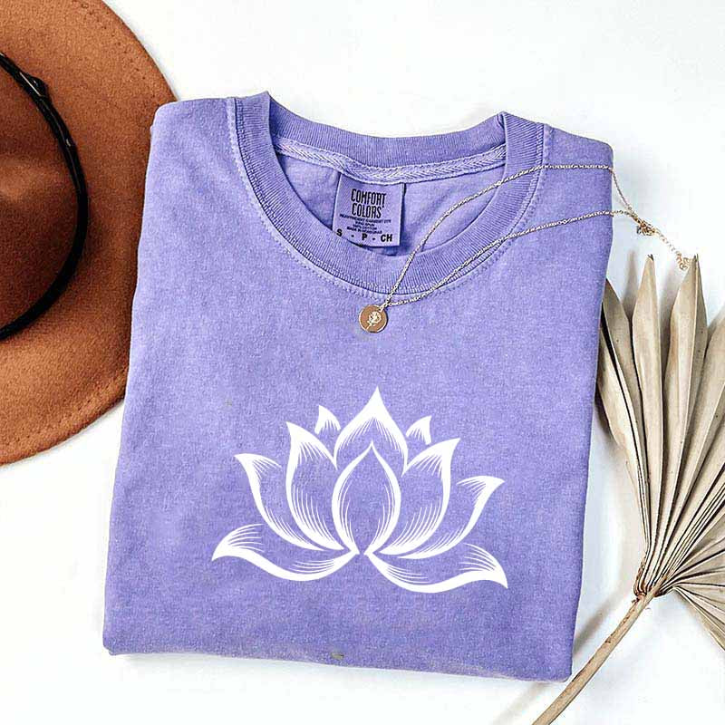 Minimalist Lotus Flower T-Shirt