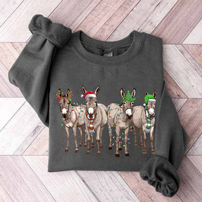 Christmas Donkey Lights Sweatshirt