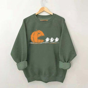 Halloween Pumpkin Eat Ghost Party Sweatshirt