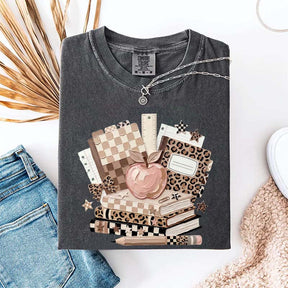 Checkered Leopard Teacher T-Shirt