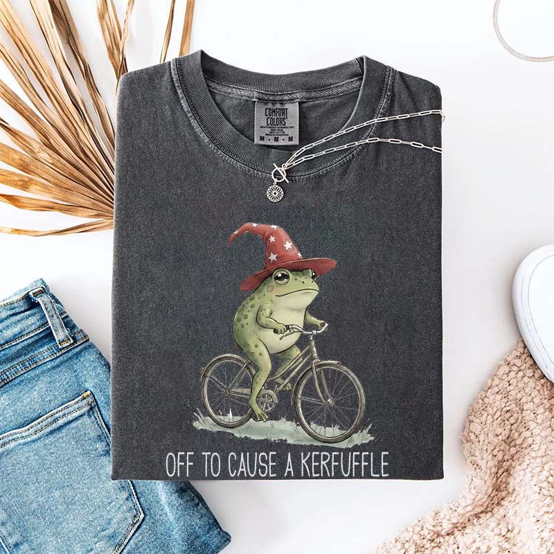 Off To Cause A Kerfuffle Frog T-Shirt