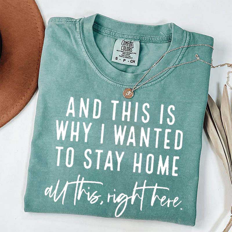 See This Is Why I Wanted To Stay Home T-Shirt