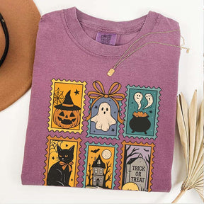 Halloween Cute Ghost Pumpkin Cat T-Shirt