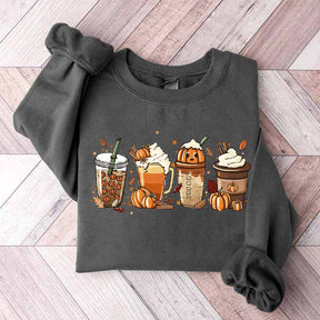 Cute Pumpkin Spice Fall Coffee Sweatshirt