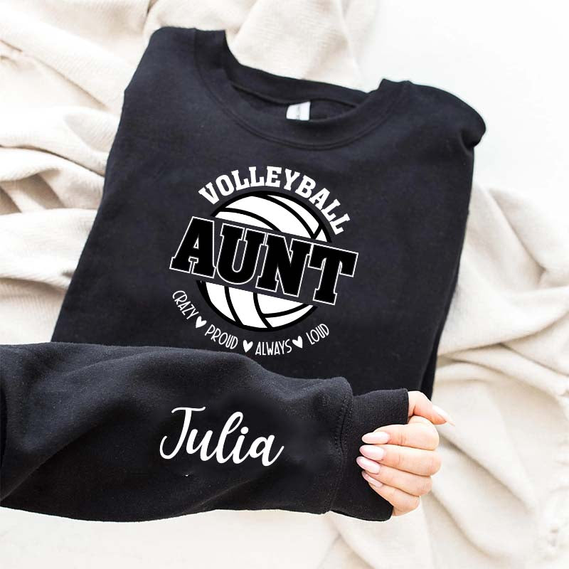 Custom Volleyball Aunt Sweatshirt