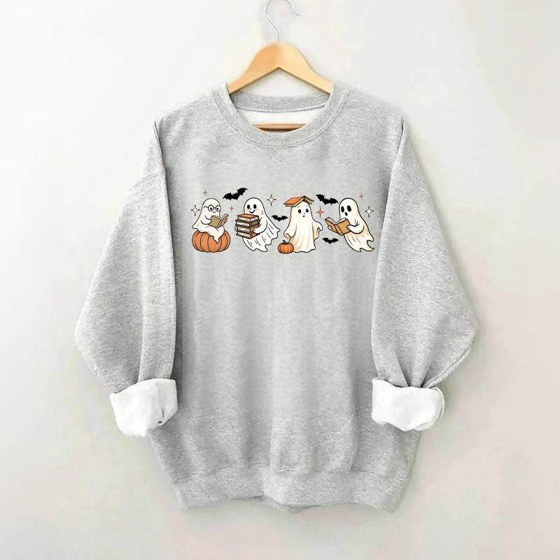 Halloween Ghosts Reading Sweatshirt