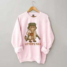 Litter's Full Christmas Vacation Cat Sweatshirt