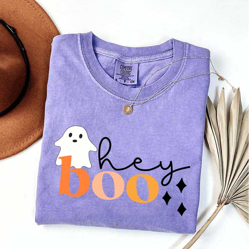Hey Boo Ghost Halloween T-Shirt