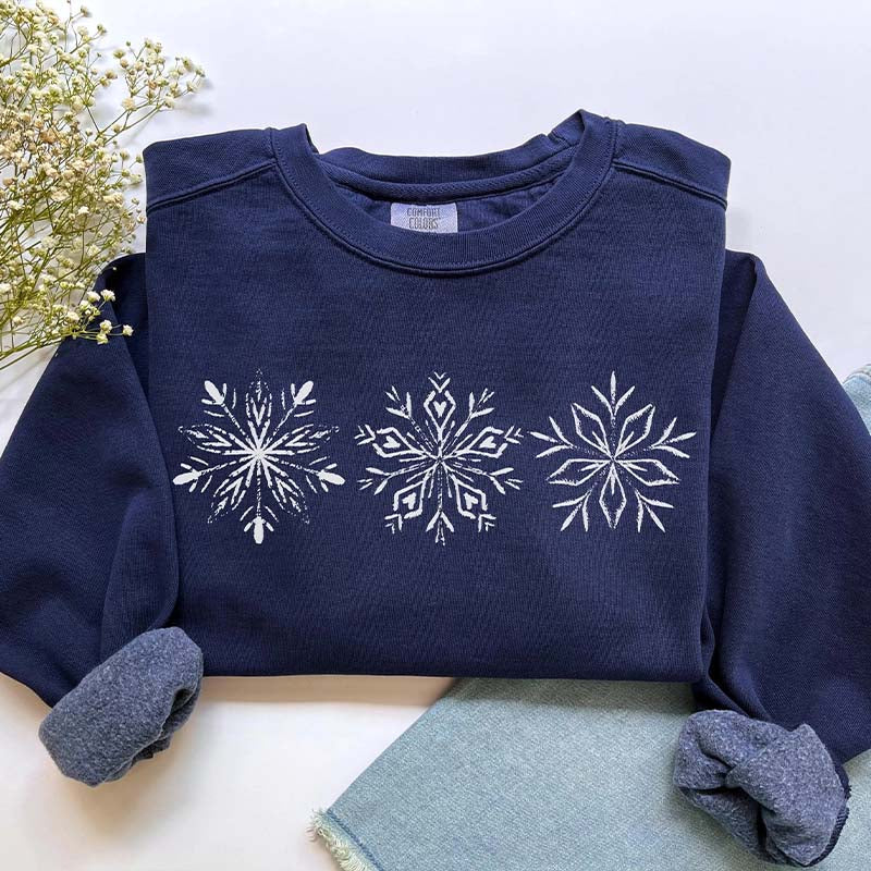 Comfort Colors Snowflakes Sweatshirt