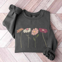 Vintage Floral Boho Wildflower Cottagecore Sweatshirt