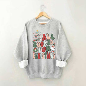 Retro Christmas Book Tree Sweatshirt